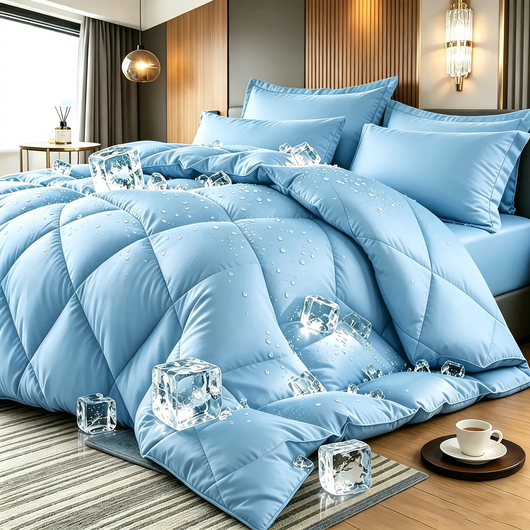2/3 Pcs Solid Color Diamond Pattern Large & Extra Large Bedding Set, Soft Comfortable Breathable Microfiber Quilt with 1/2 Pillowcases, Easy Care, Random Color, Ideal Gift