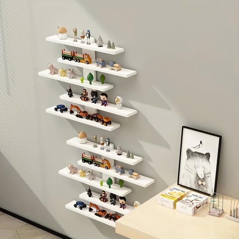 Minimalist 5-Tier Floating Shelf - White or Black Wall Organizer