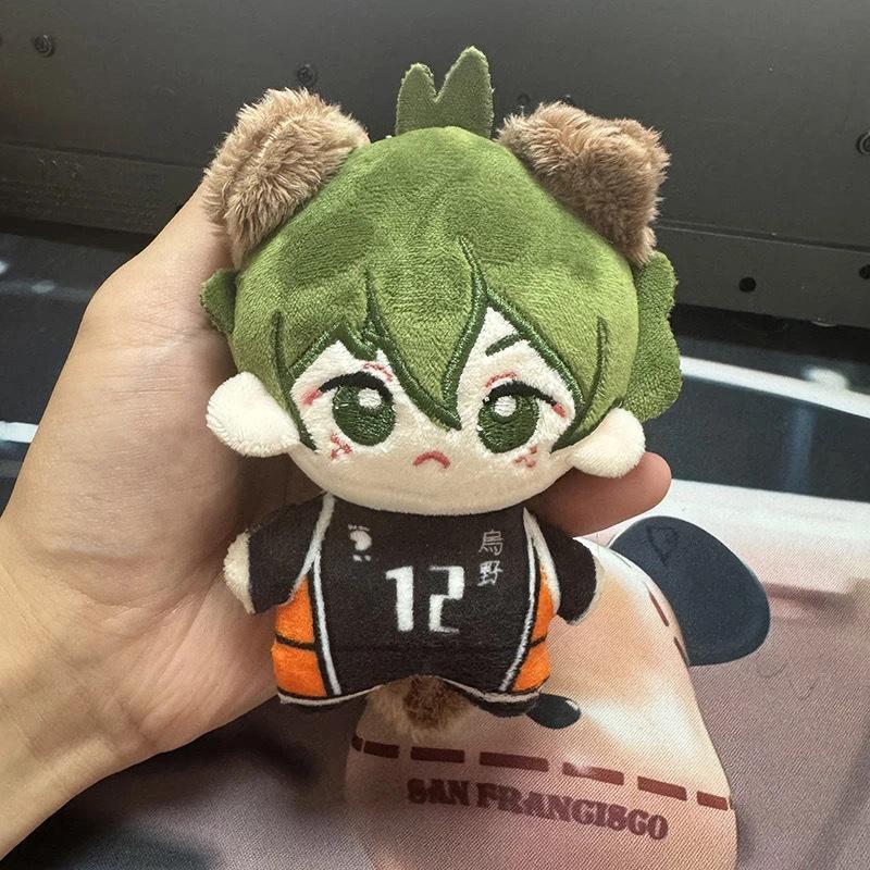 10cm Anime Action Figures Haikyuu Plush Toy Hinata Shoyo Keychain Tobio Kageyama Yu Nishinoya Bag Pendant Volleyball Fans Doll