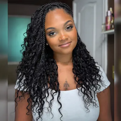 Half Up Half Down Crochet with Braids TikTok Shop