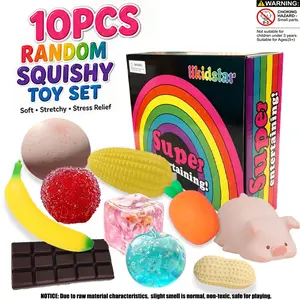 10pcs/set - Novel and exquisite multi style series of kneading and music sets, stress relieving creative release slow rebound kneading, family school entertainment party gifts