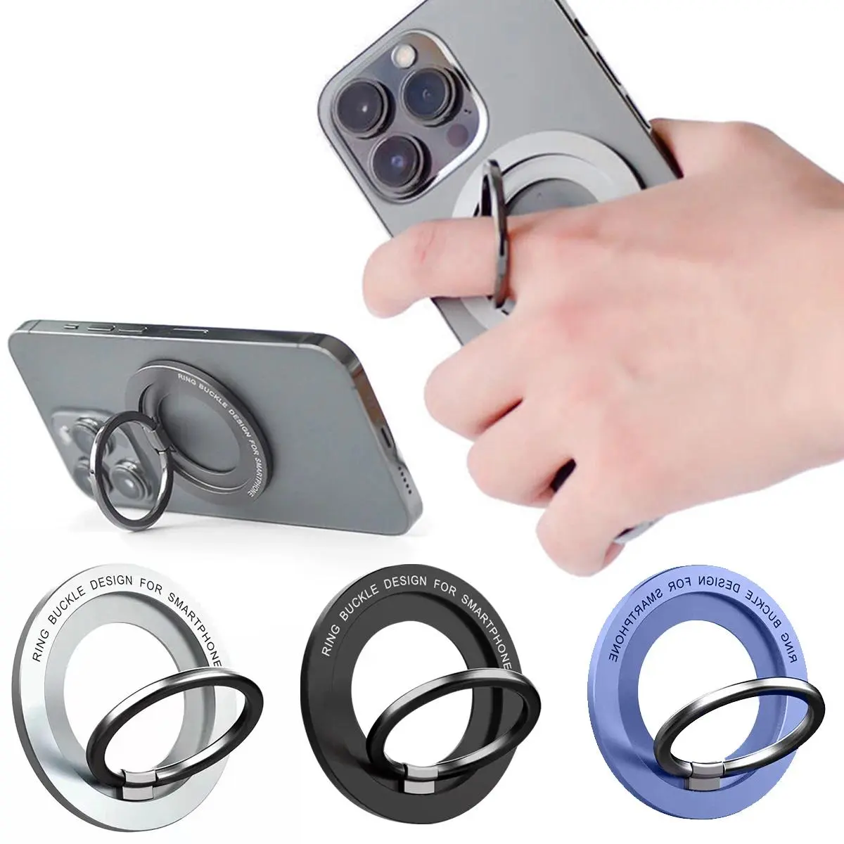 Magnetic Phone Holder Stand Magnet Finger Ring Socket for Magsafe Wireless Charging for IPhone14 13 12 Pro/Max Cellphone Bracket