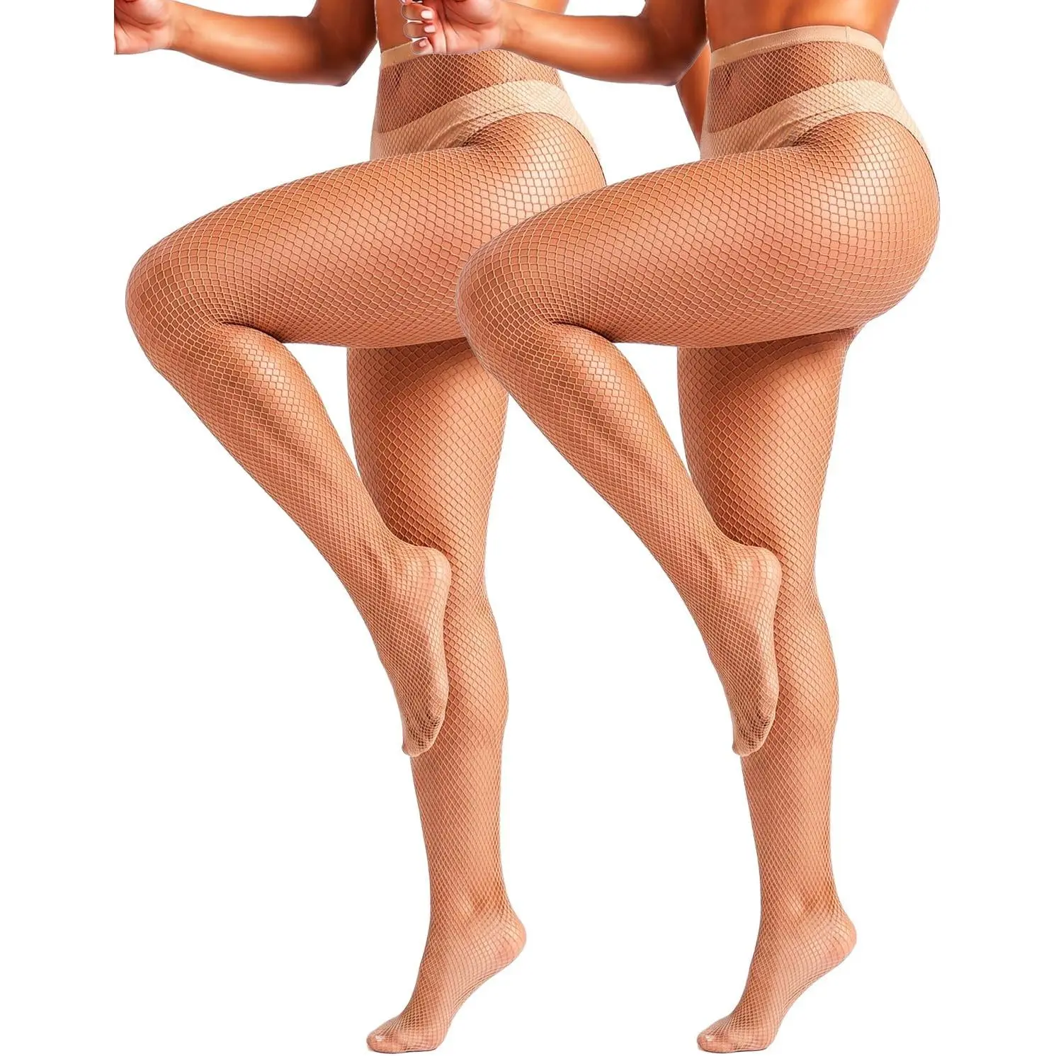 New 2 Pairs Womens Fishnet Stockings High Waist Tights Fishnets Fishnet Tights for Women