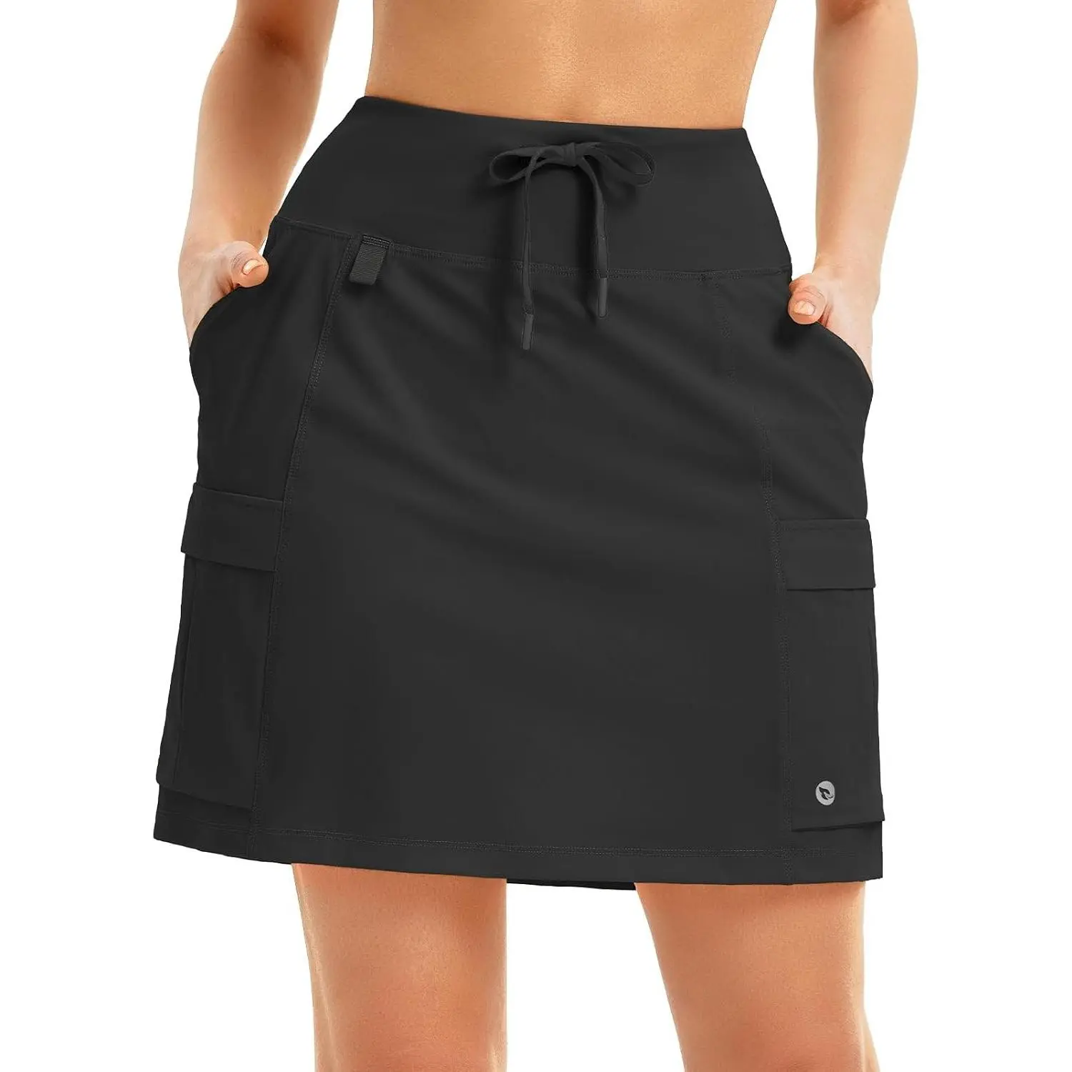 Women's 16" Hiking Cargo Skort Skirt High Waisted with Pockets Golf Workout UPF 50+ Sun Protection Quick DryGift