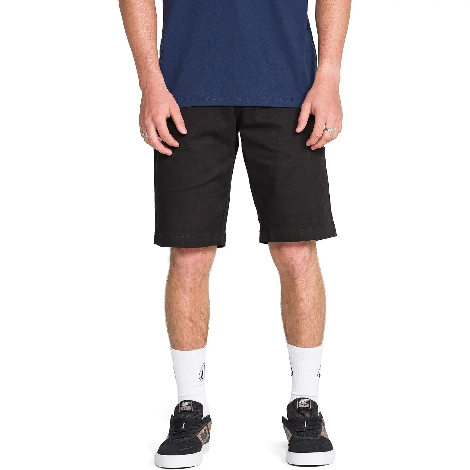 Men's Casual Stretch Chino Shorts, Relaxed Fit Knee-Length Everyday Clothes with a 22” Outseam and 4 Pockets