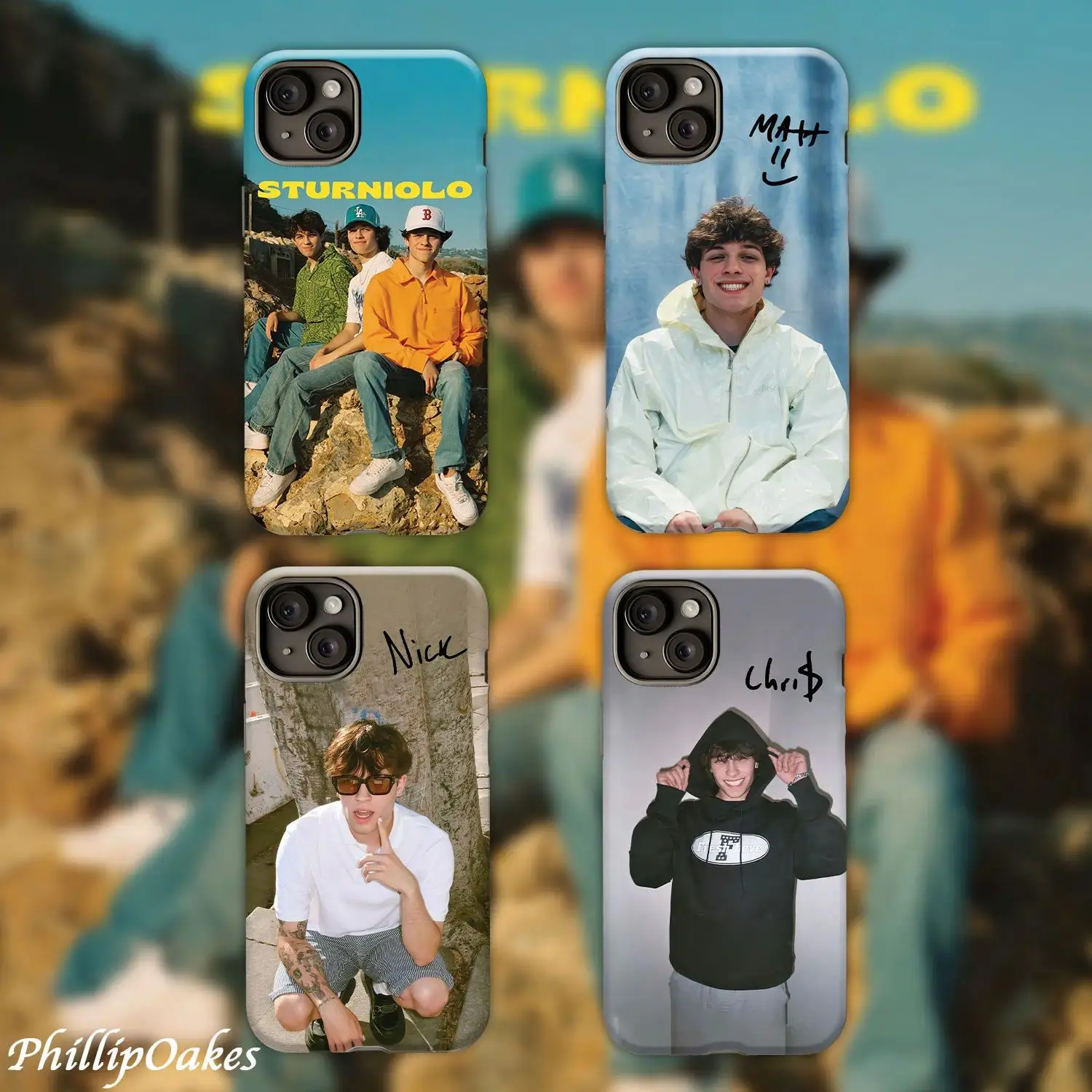 Sturniolo Triplets Phone Case, Nick Chris Matt Signature Phone CaseSuitable for iPhone 17-11 Pro Max/Plus and  Samsung Galaxy S23-25