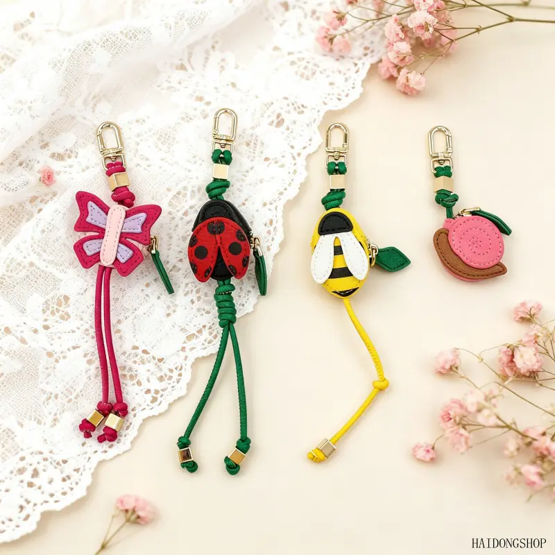 Minimal Kawaii Bee Ladybug Insect Coin Purse Bag Charm, Multi-Functional Tiny Storage Pendant, Cottagecore Cute Mini Decor Gift For Teen Girls Daily Backpack Casual Outfits,couple,keychain,