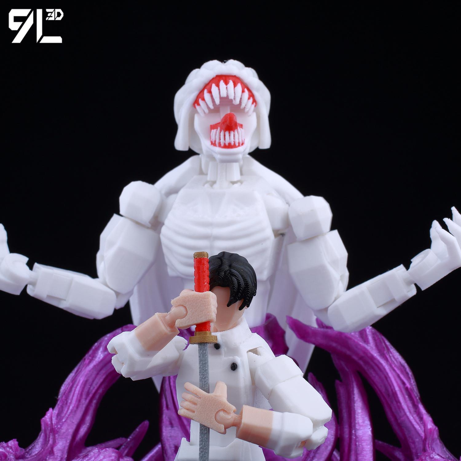 9L3D Dummy13 JJK Anime Figures 3D Printed Yuuta Rika Yuji Dummy13 Poseable Multi-Jointed T13 Anime Display Model Gift