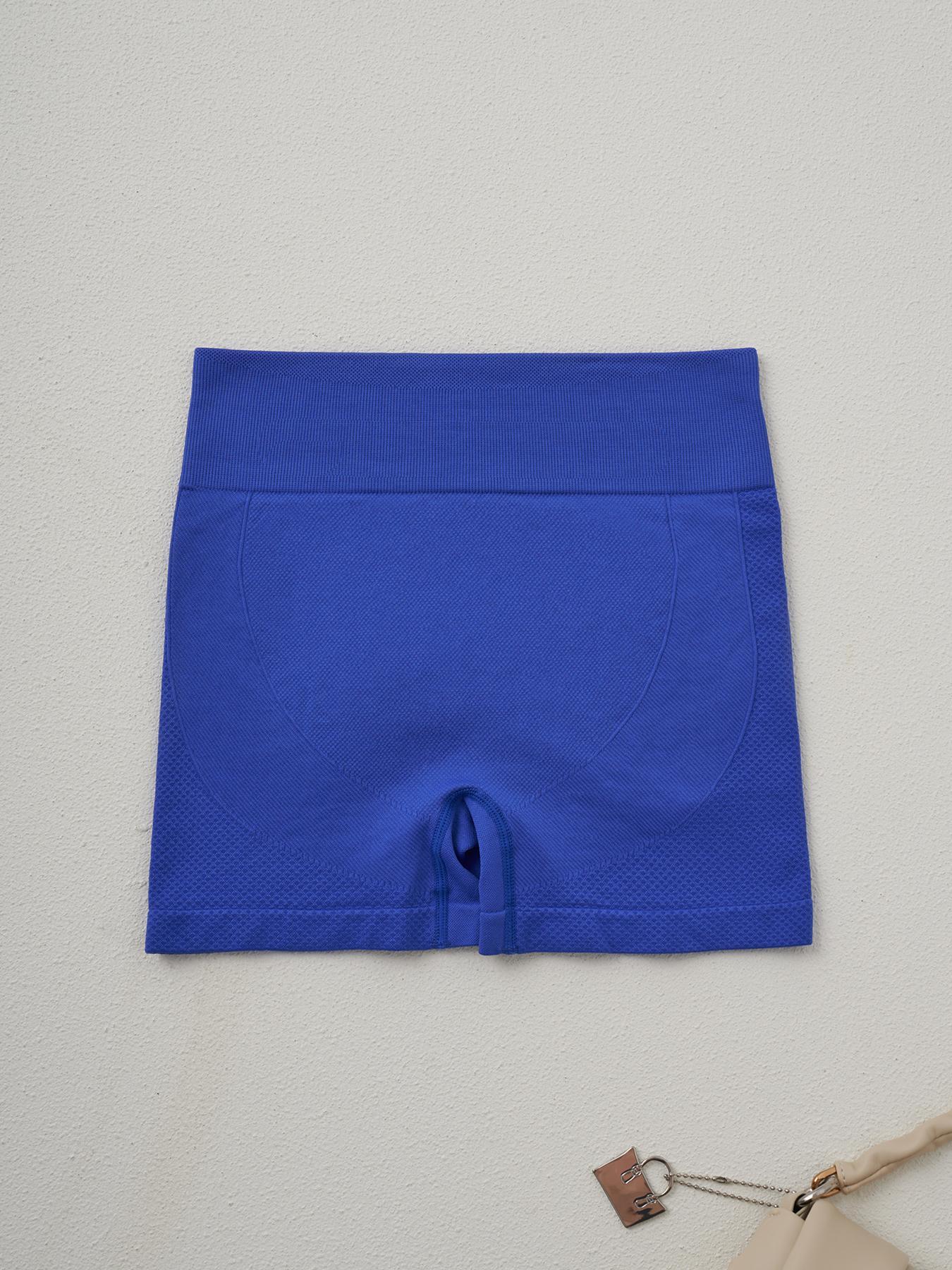 Women's Solid  Seamless Gym Shorts, Workout Biker Shorts, Comfy Breathable Skinny Shorts for Gym Workout Running, Ladies Sportswear for Summer, High Stretch Bottoms