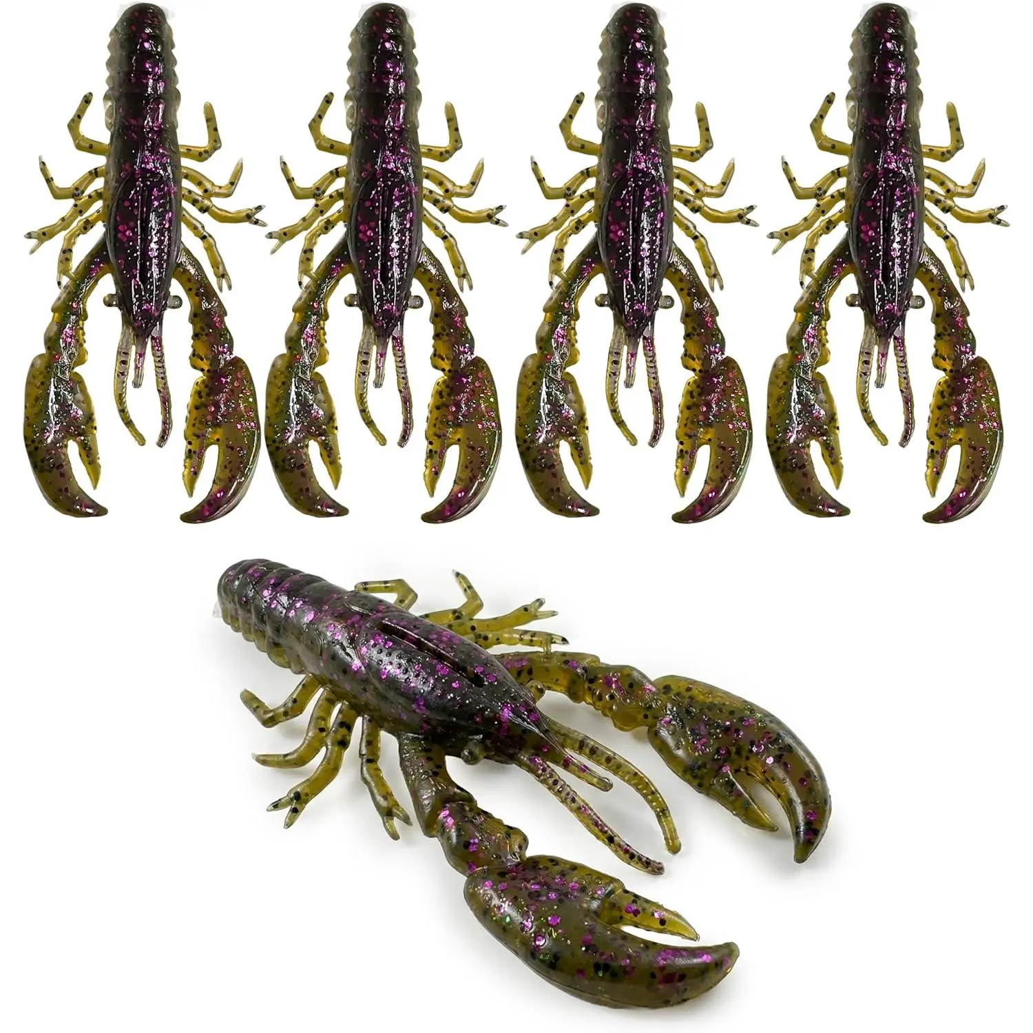 RawCraw Soft Plastic Craw  for Bass Fishing