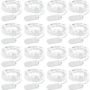 16 Pack Fairy Lights Battery Operated, IP68 Waterproof Mini String Light, 7ft Small LED Bottle Light for Wedding Vase Centerpieces Table Decorations Christmas Indoor Party Jars Gift Cool Whitefidget toys