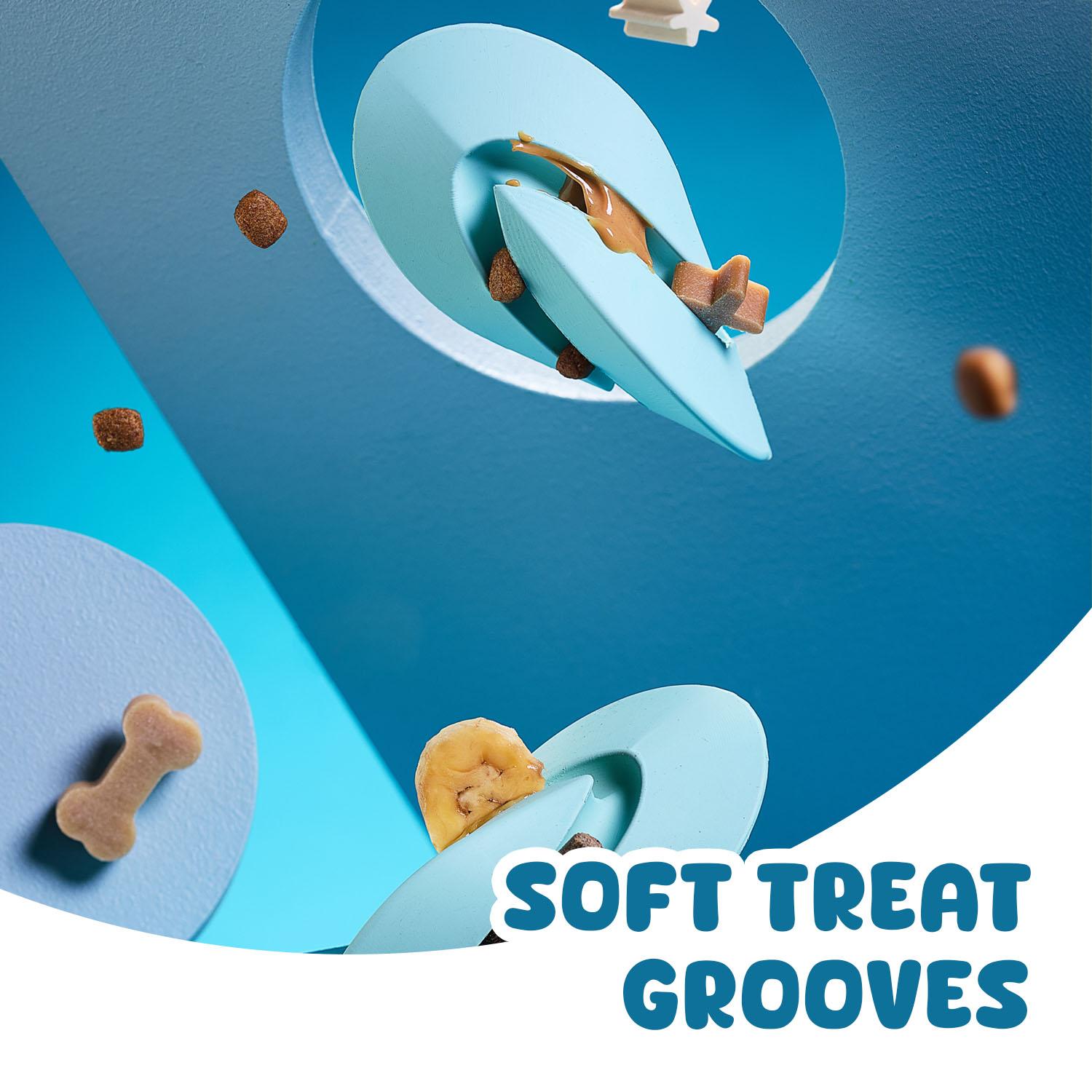 PetDreamHouse Chewtastic Geometrics GEO-DUO Mint Natural Rubber Dog Toy - Gentle Toughness Interactive Lick, Chew & Play Toy for Small Dogs