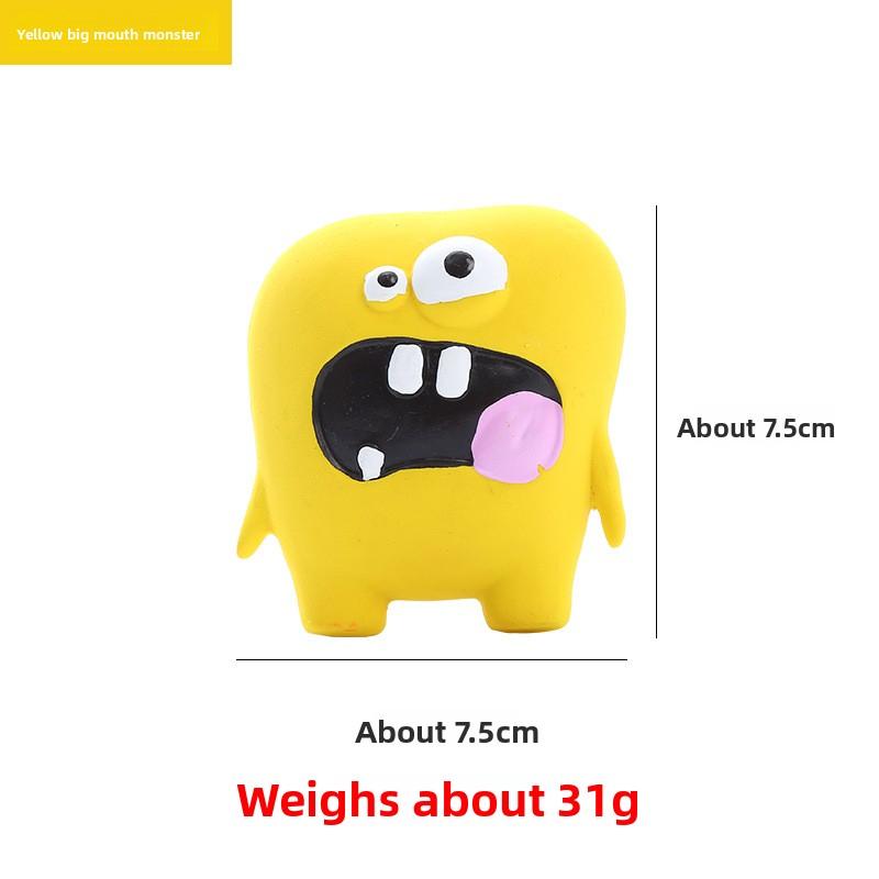 Safe Natural Latex Dog Chew Toy - Cute Big-Eye Monster Squeaky Toy, Gentle on Gums for Puppies & Light Chewers, Resilient Non-Toxic Fetch & Teething Toy for Small Dogs surprise gift shaped harness Interactive Bungee Bite Resistant Inflatable Balls Set