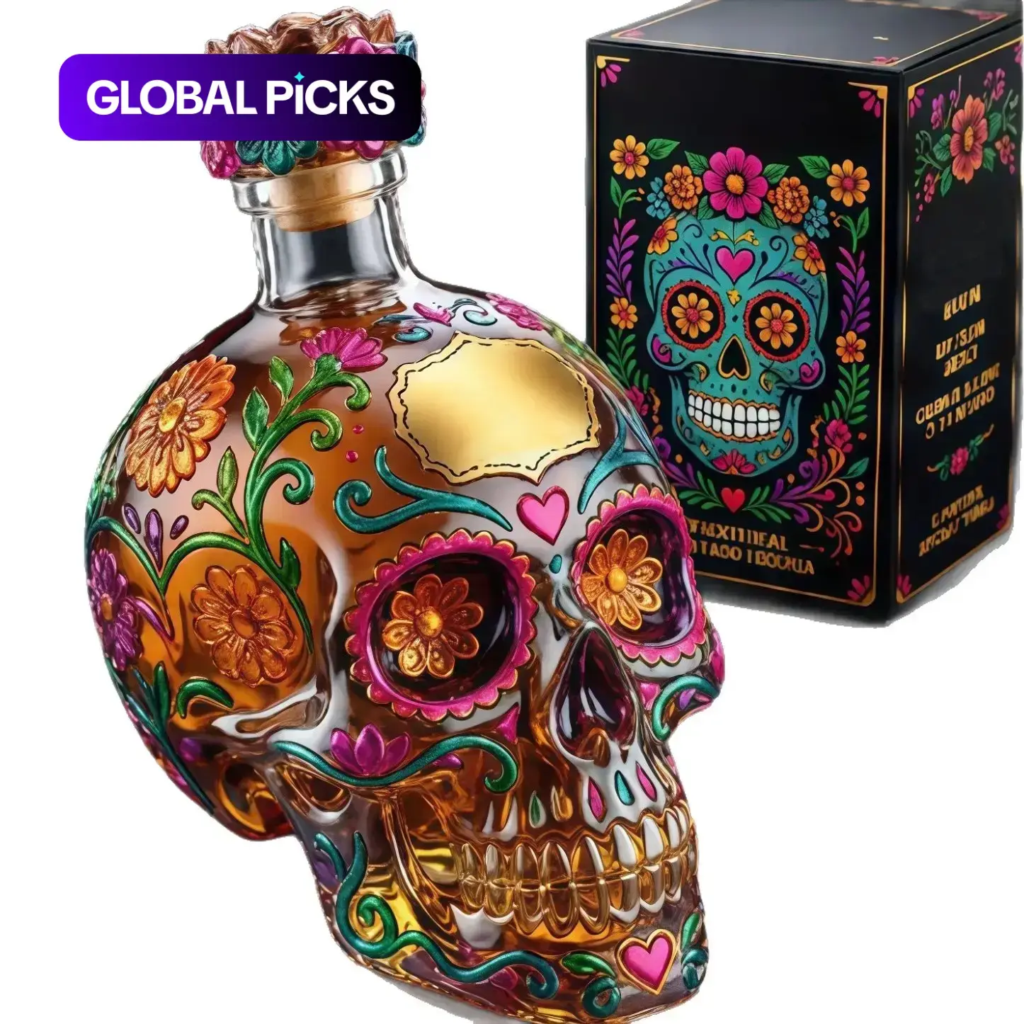 Halloween Skull Whiskey Bottle, 350ML Decanter, Home Decor Item, Unique Skeleton Design, Perfect for Parties and Gifts #GLOBAL PICKS