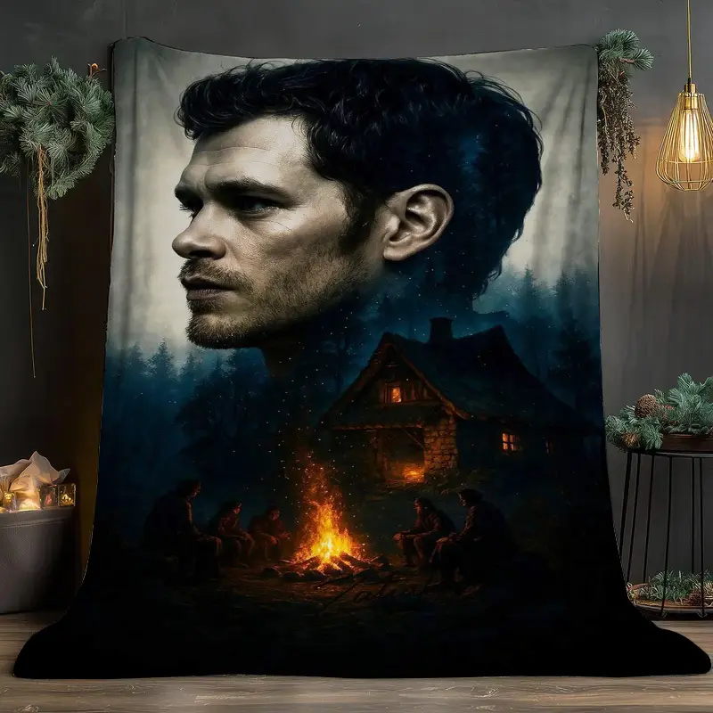 Niklaus Mikaelson (2) Printed Cute Cartoon Plush Blanket, Suitable for All Seasons, Soft and Comfortable Sofa Bed Mattress, Couch, Office, Outdoor Blanket, Black Friday, Christmas Holiday Gift, Camping, Travel, Home Blanket RS719