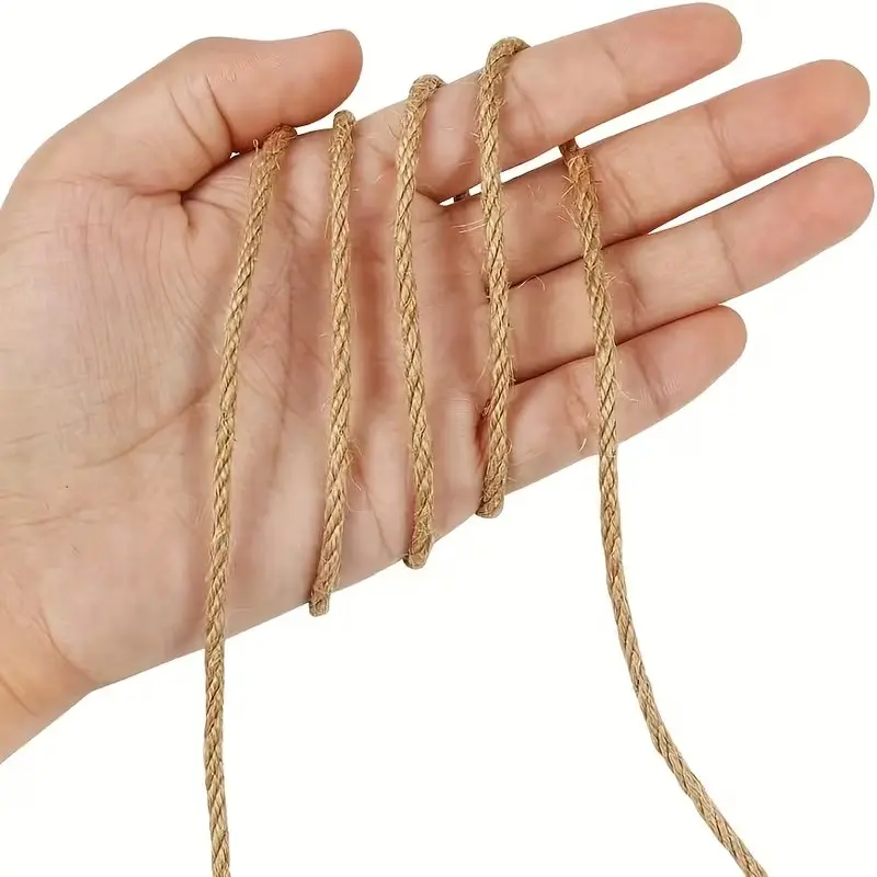 Natural Hemp Rope Roll, Twine Rope, Braided Rope, Vintage Style, Flexible and Durable, Multiple Length Options, Ideal for Various Handcraft Projects