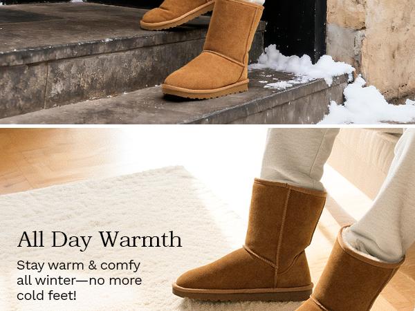 Bruno Marc Men's Winter Boots Cold Weather Outdoor Casual Warm Suede Faux Fur Lining Short Boots