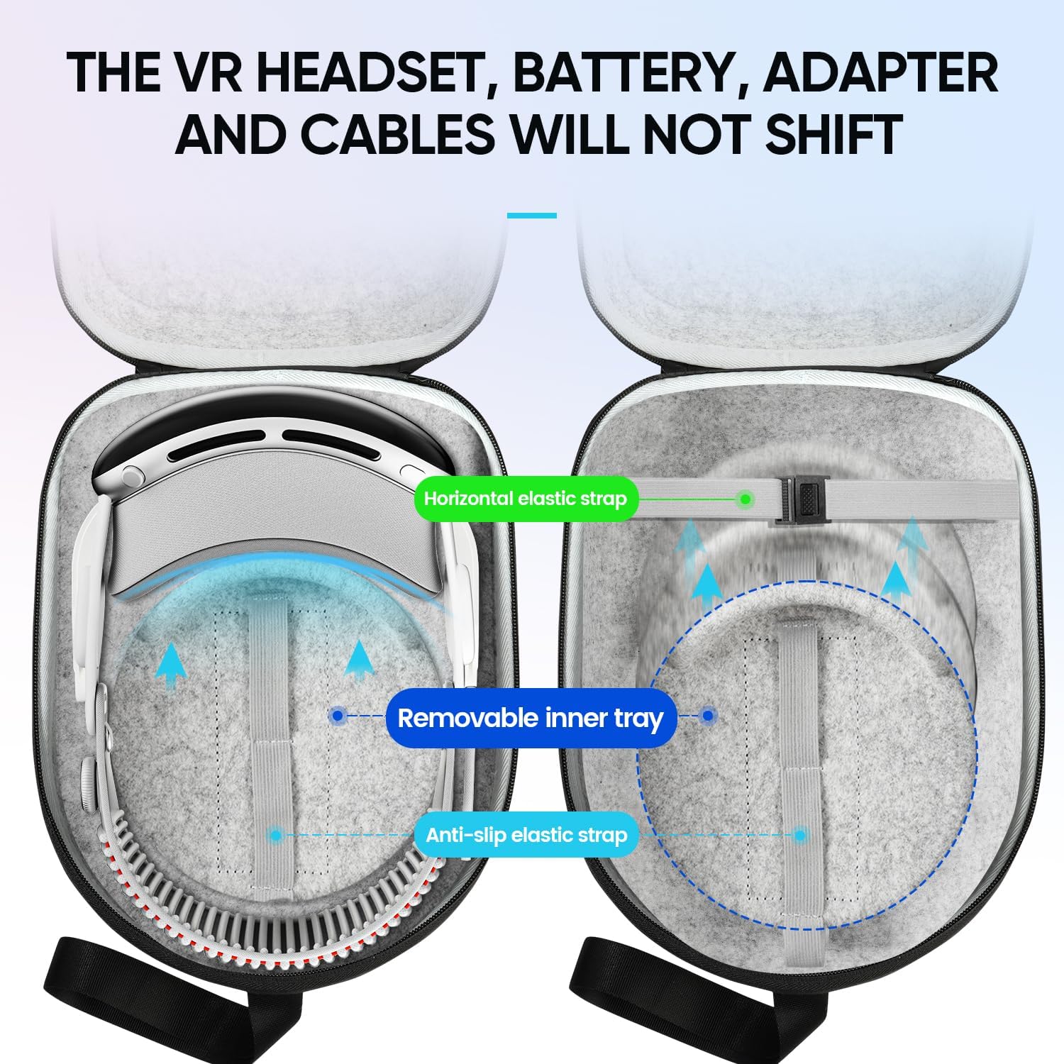 SUNDAY MIRTH Carrying Case Compatible with Oculus Meta Quest 3S/Quest 3/Quest 2,  Vision Pro VR Headsets   Strap and Controller Accessories, Hard Shell Bag for Travel and Storage