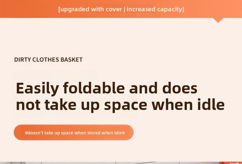 Practical wall-mounted dirty clothes basket, dirty clothes basket, foldable home bedroom dormitory multi-functional dirty clothes basket