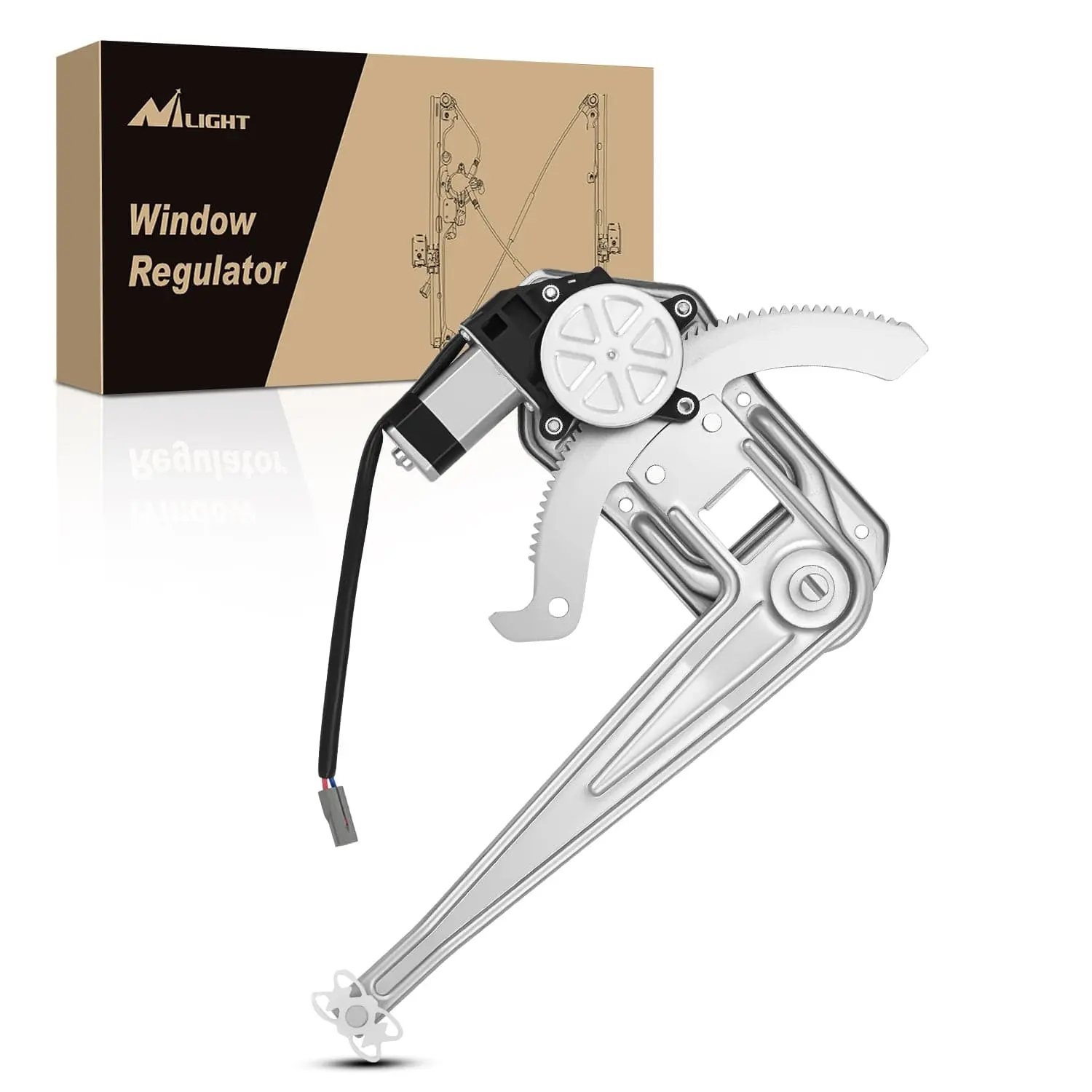Nilight Power Window Regulator with Motor Assembly, Replacement for Ford Ranger 1993-2011 Front Driver Side, Part No. 741-831, Iron & Copper Construction, Waterproof, Low Noise, Plug-In Wiring, Extended Service Life