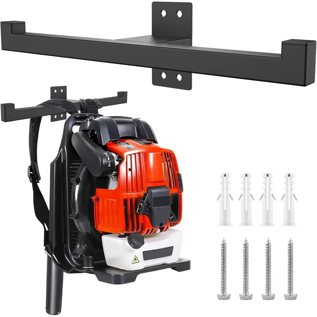 Backpack Leaf Blower Hanger, Heary Duty Chainsaw Wall Mount (1 Pack)| Garage Storage Utility Hooks, Garage Garden Tool Organizer,Steel Wall Mount Hooks, Garden Hose Hanger, Small U Hooks