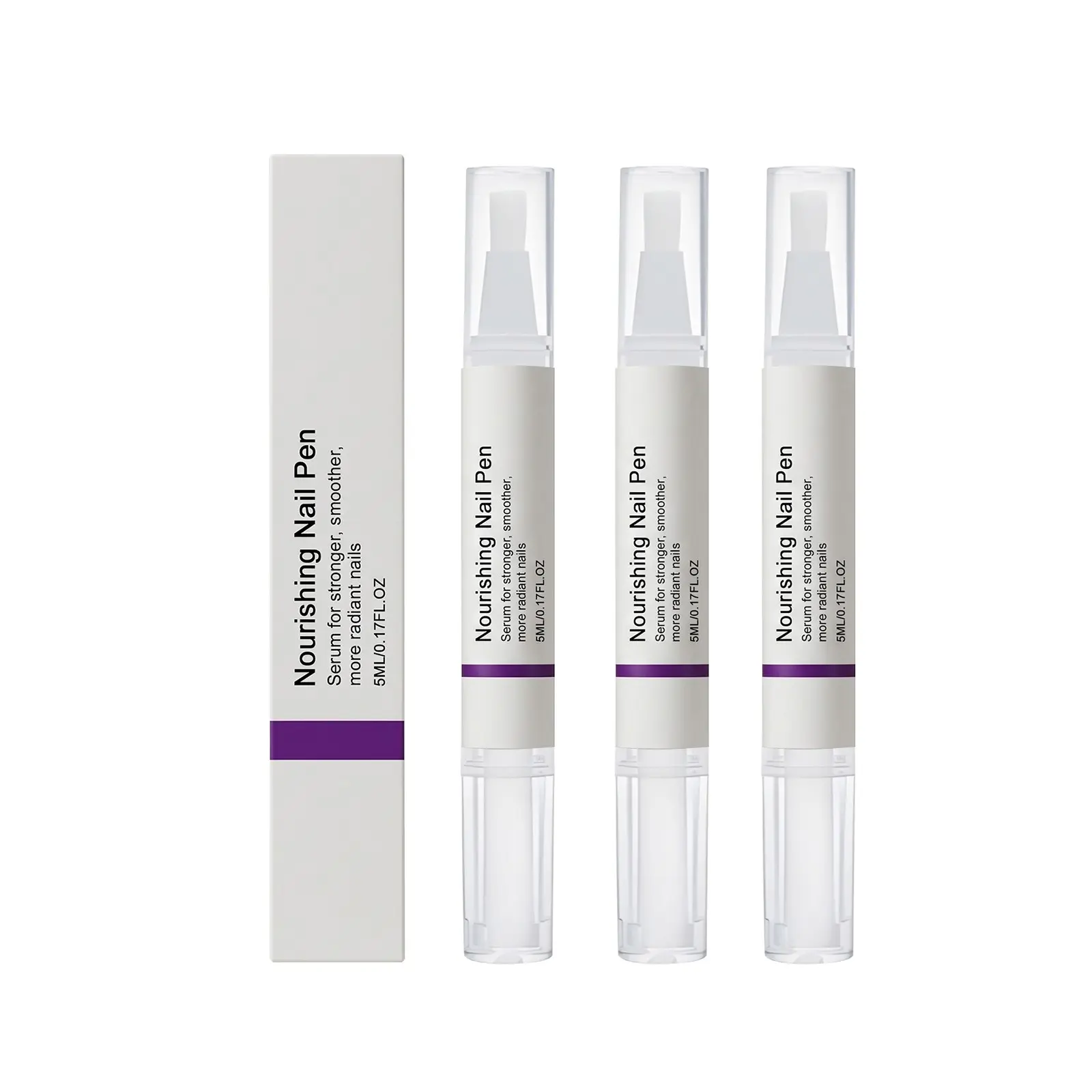 3-Piece Nourishing Nail Care Pen Set, Manicure, 5ML Per Box, Softening & Protecting Nail Surface, Portable Nutrient Liquid, Jojoba Oil Formula
