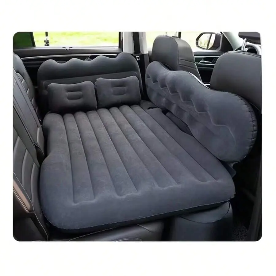 Portable Inflatable Car Air Mattress for SUV Back Seat with 2 Air Pillows Electric Pump Universal Travel Camping Bed for Road Trips Outdoor Adventures Car Accessories