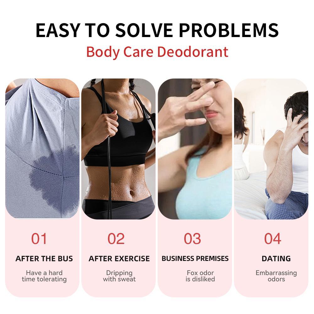 Natural Body Deodorant, High Performance Deodorant, 1 Box Long-lasting Invisible Body Deodorant Cream, Round Tube Cream, Fruity Fragrance, for Women and Girls
