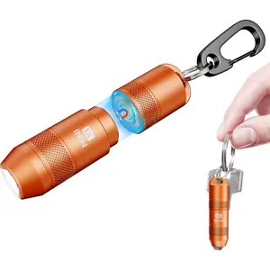 Flashlight -   Pull to Light, 100 Lumens  EDC Flash Light, USB-C Rechargeable  LED ,  IPX6, for Everyday Carry,  & Outdoor Use (Orange)