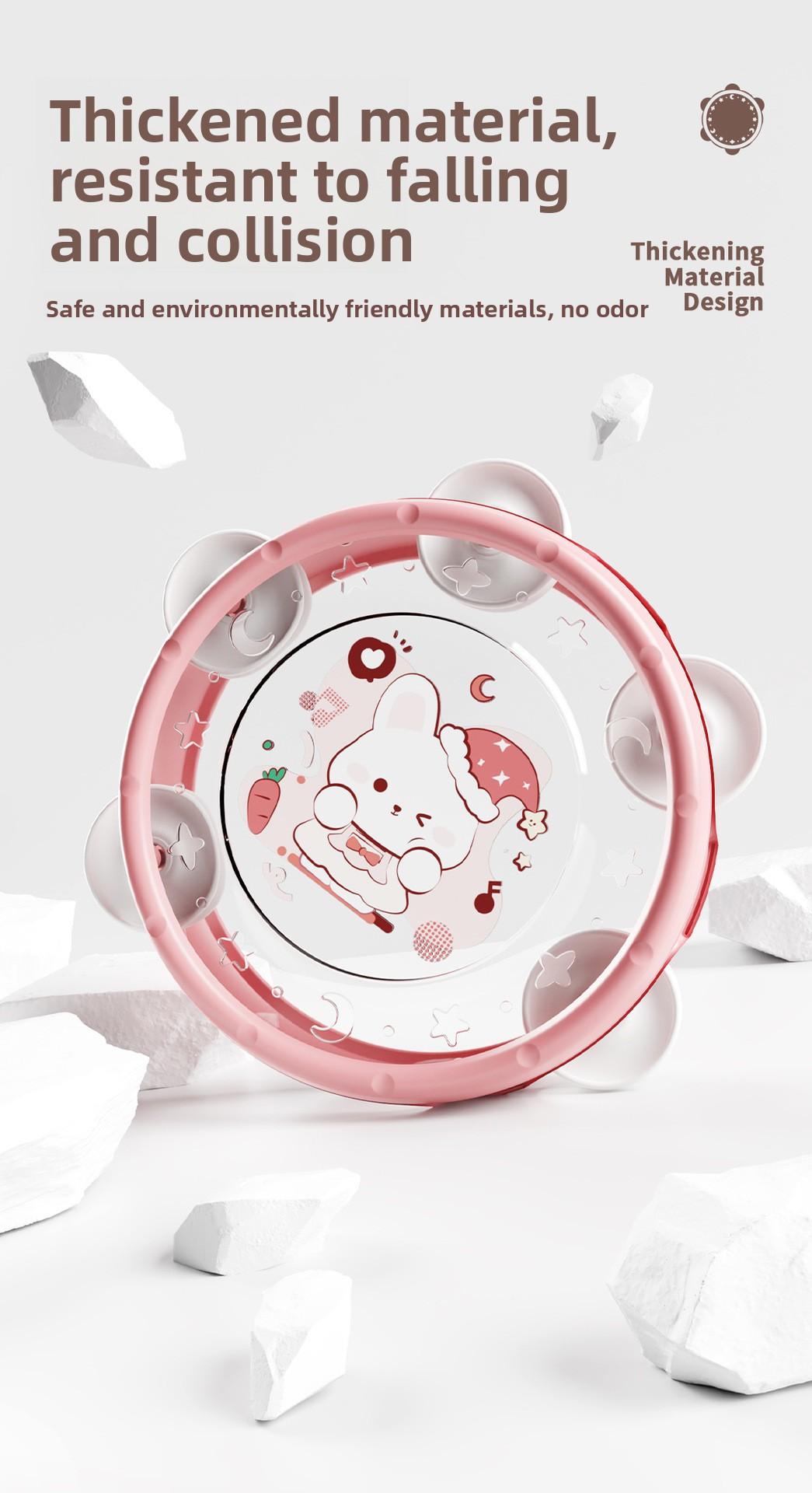 Children's Toys Music Drum Percussion Instrument Baby Tambourine Early Childhood Education Enlightenment Infant 0-3 Years Old 1 Handbell