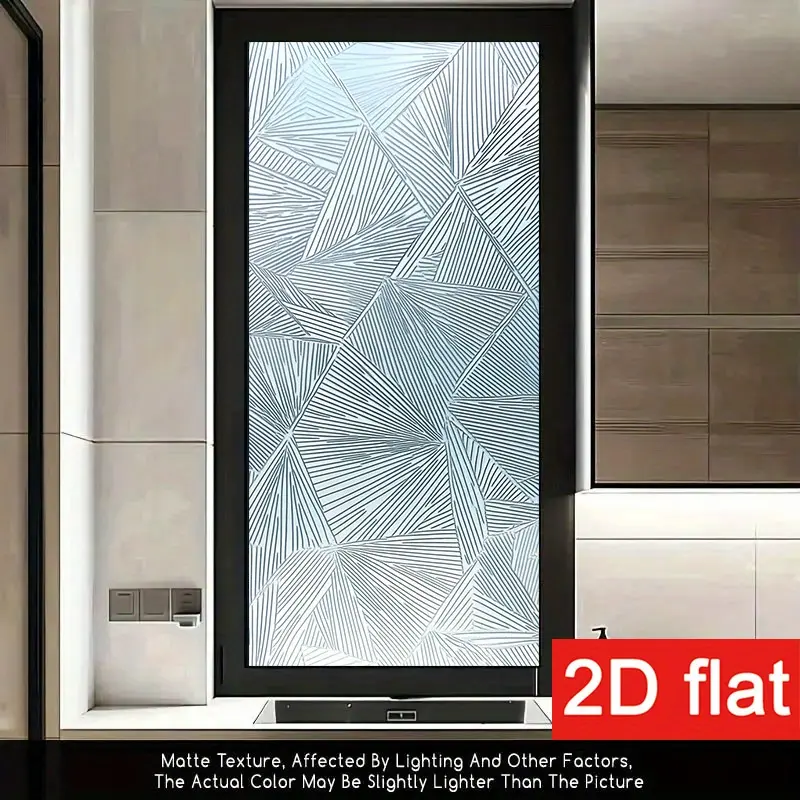 1pc 2D Flat Window Cling Sticker,  Silvery Design Vibrant Window Sticker, Removable And Reusable Static Window Decal, Light Filtering Indoor Decor, Easy to Apply Privacy Window Cling, Colorful Glass Look, No Glue Needed for a Striking Sunlight Effect