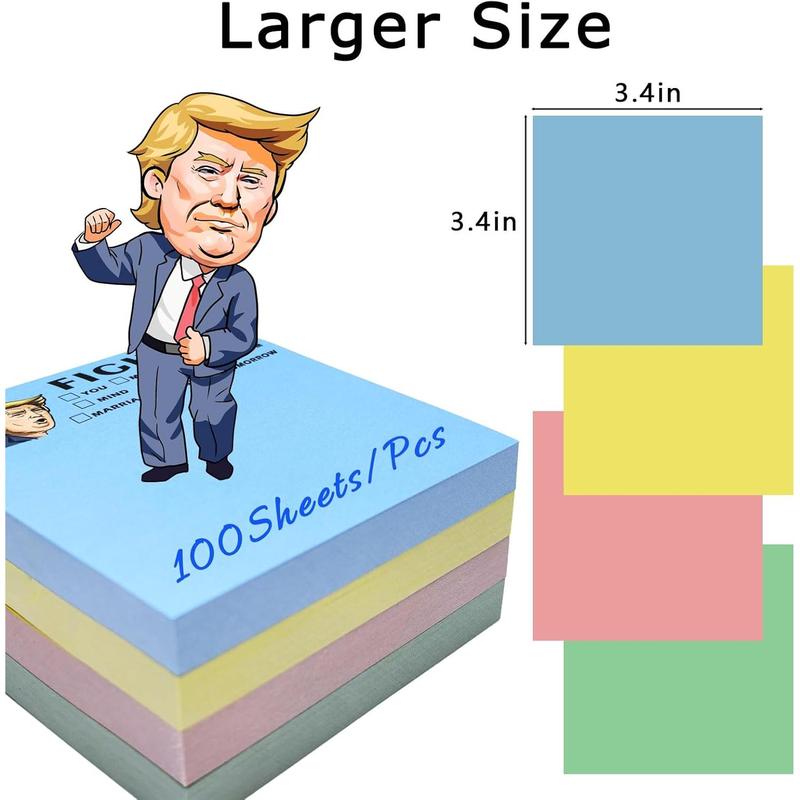 4-Pack Funny Motivational Comic Sticky Notes,Emotional Encouraging  it Notes,Humorous and Encouraging Gifts for Friends,Fun Office & School Supplies