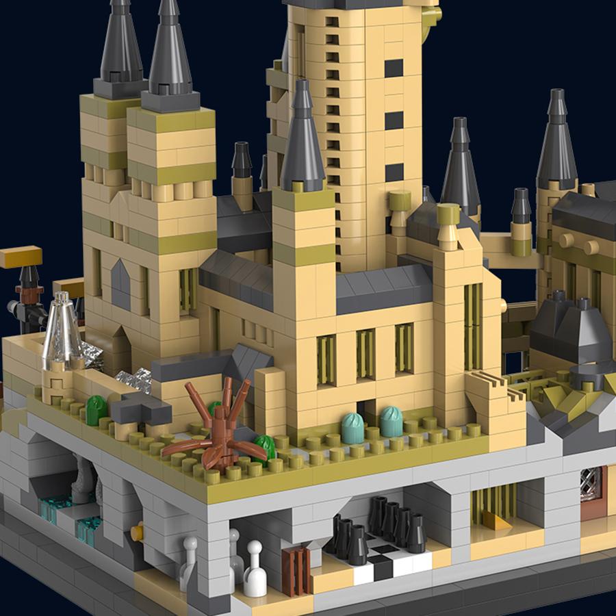 Hogwarts Castle Building Blocks, Creative Micro Building Blocks, DIY Educational Assembly Bricks Toy for Teenager & Adult, Model Set