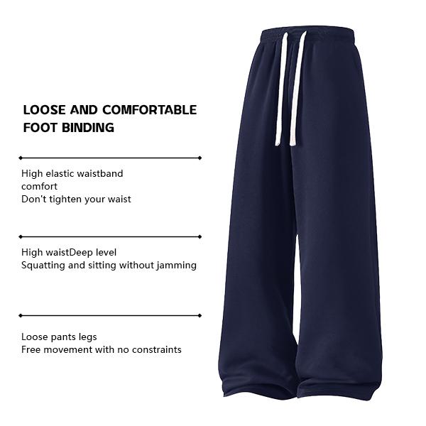 Men's Solid Fashion Sweatpants, Versatile Year Round Wear, Ideal for Autumn and Winter Wide Leg Straight Pants Casual Street Dance Pants Comfortable Winter Home Pants Plus Size Casual Sports Pants with Rivet Design Fashionable and Versatile 100%polyester