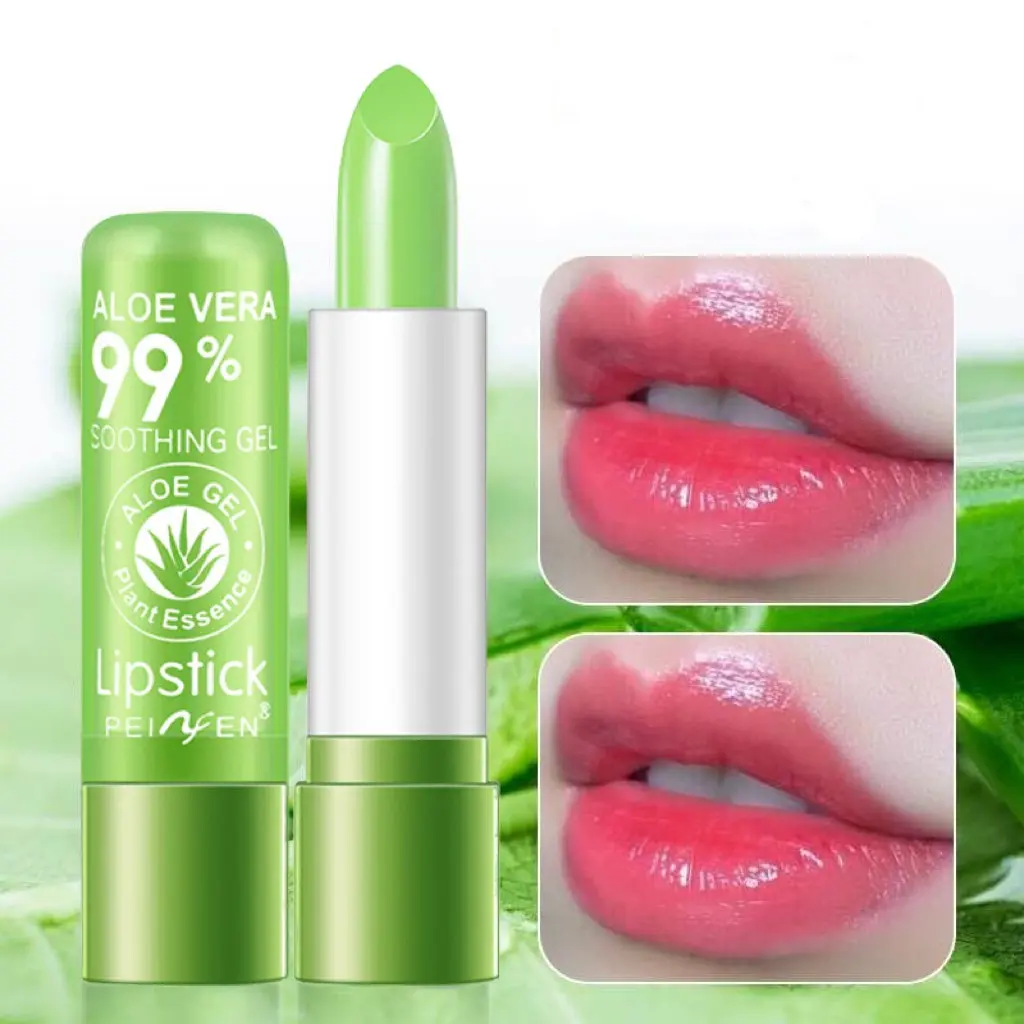 Aloe Jelly Color-Changing Lipstick, Hydrating Long-Lasting Moisturizing, Temperature-Sensitive Lip Balm, Aloe Vera Color-Shifting Lip Gloss