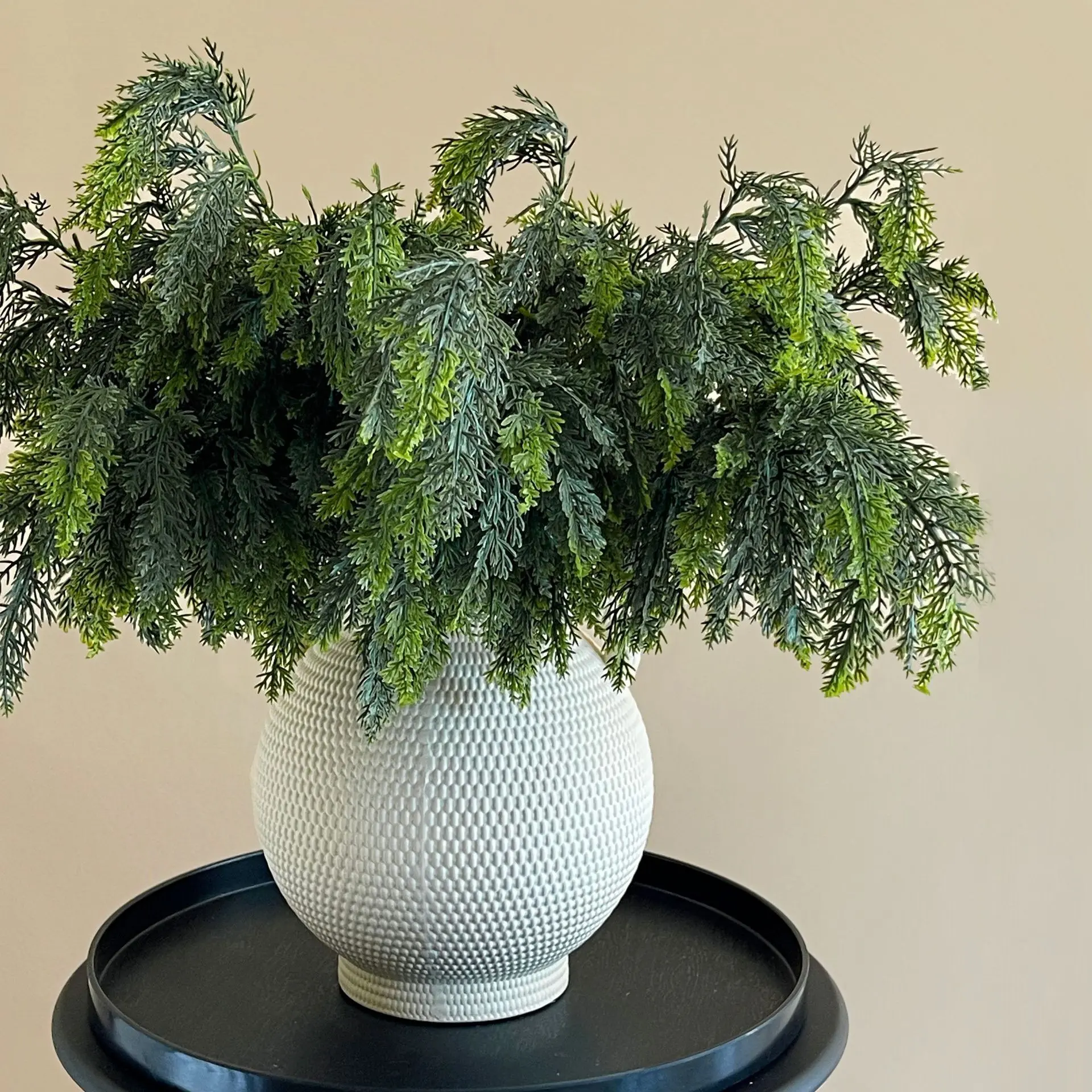 Artificial Soft-Touch Cypress Pine Picks, Realistic Soft Rubber Pine Needles, Faux Greenery Stems for Christmas Decor, Home Landscape