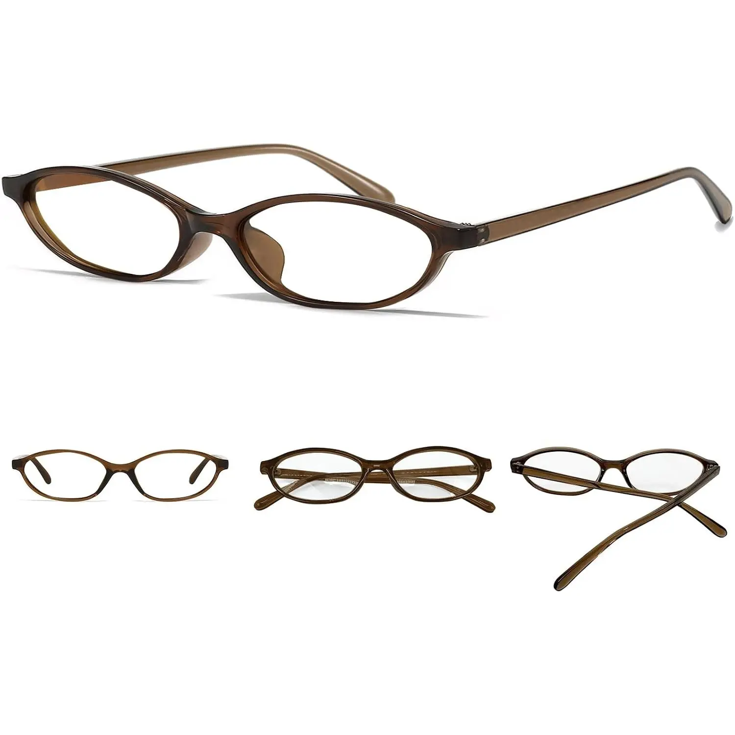 Retro Small Oval Glasses for Women Men 90s Small  Blue Light Eyeglasses  Y2K  Glasses
