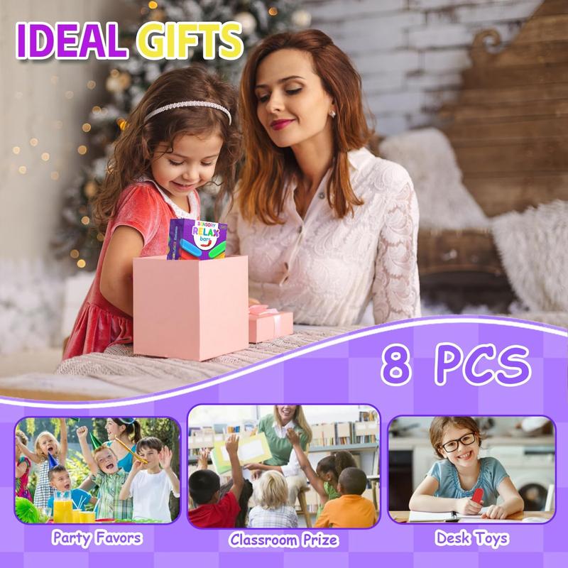 Colorful Sensory Fidget Toys, 8pcs/16pcs Multiple Textured Suction Toys, Fidget Strips Stress Relief Fidgeting Toy for Home School Office