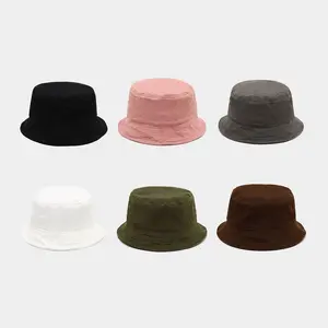 Vintage Washed Cotton Blank Bucket Hat for Women Men • Minimalist Unstructured Low Profile Clean Girl Sun Cap