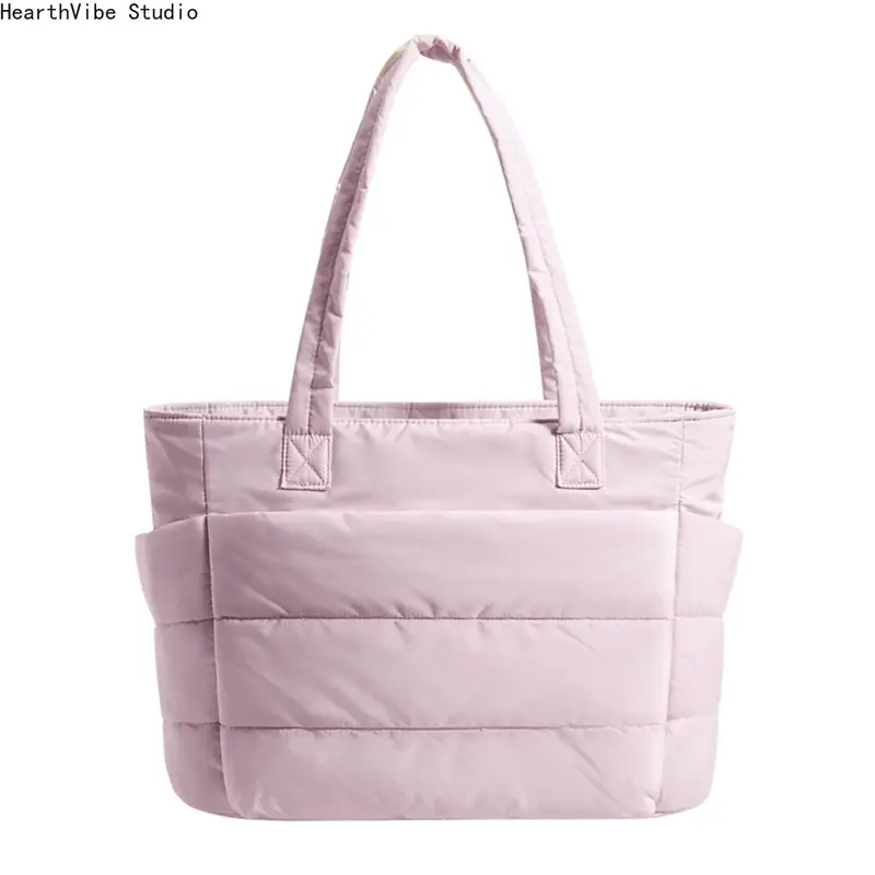 Women's 2026 New Nylon/Poly Puffy Bubble Commuter Gym Tote - 3 Sizes, Lightweight Durable Quilted Design, Multiple Compartments, Zip Fastener, Everyday Work Accessory for Women, Bags For Women