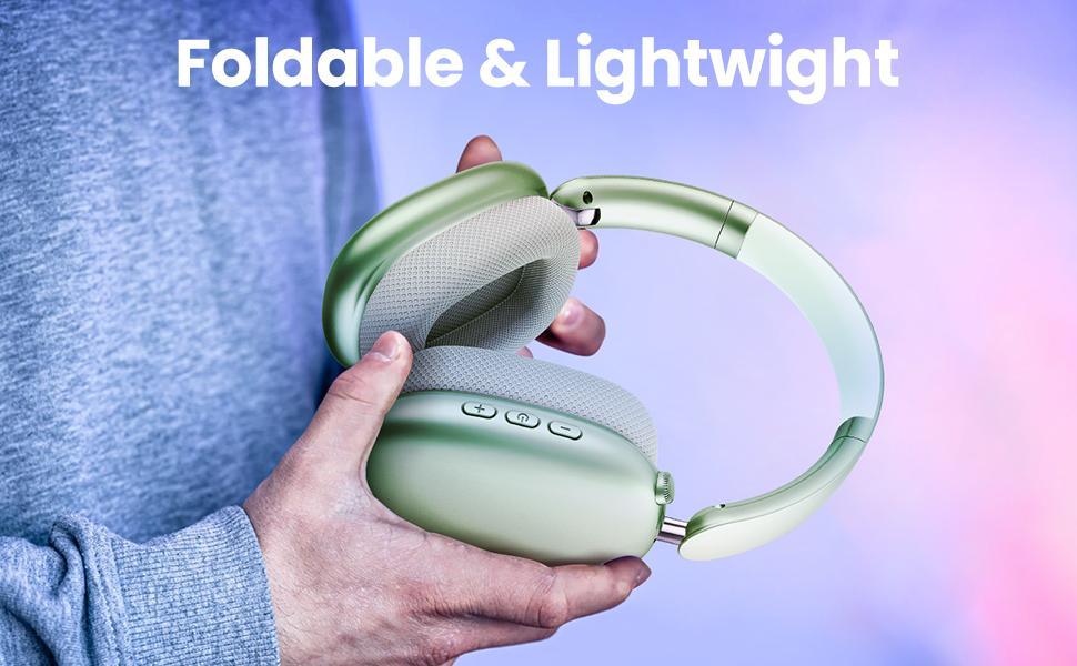 Wentronic Y01 ANC Headphones 48H Playtime,Hybrid Noise Cancelling,Hi-Res Audio,Foldable,Soft Earpads, with Mic for iOS/Android/PC