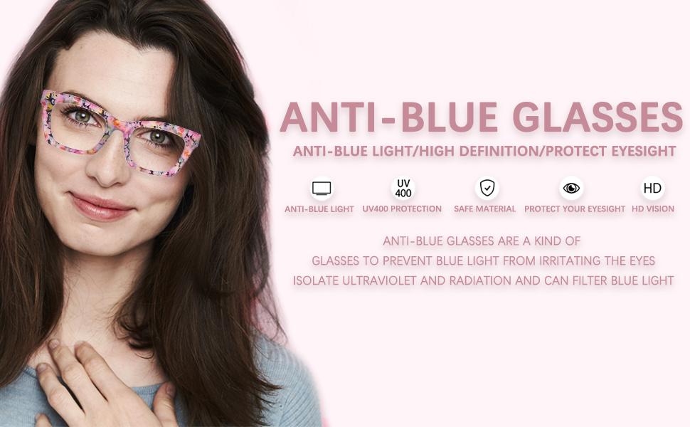 6 Pack Oprah Style Reading Glasses Blue Light Blocking Square Computer Spring Hinge Readers for Women