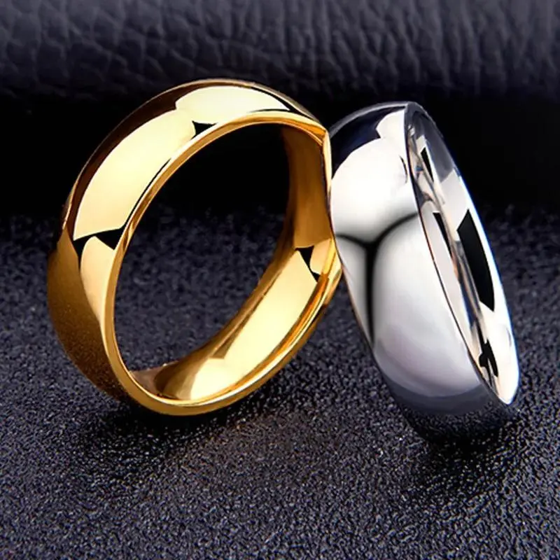 Titanium Ring Men Women Wedding Band Hypoallergenic High Polish Comfort Fit
