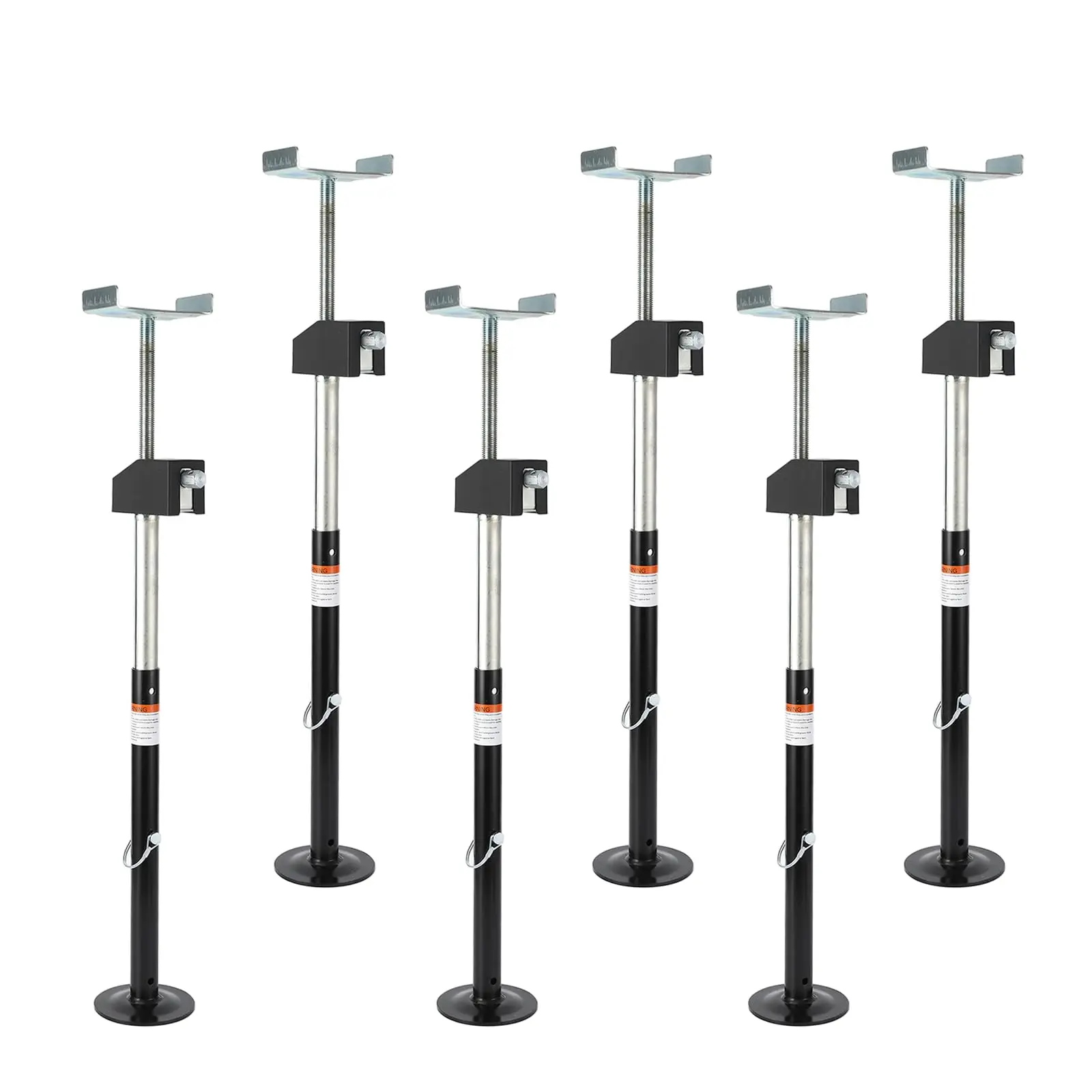 Heavy Duty RV Slide Out Support Jacks Set, Adjustable Height Range 21" to 49", 30,000 LBS Total Load Capacity, Sturdy Steel Camper Stabilizer Jacks for RV and Trailer Leveling, Compatible with Power Drill and Manual Hand Crank Operation