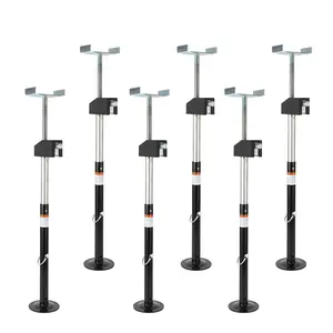 Heavy Duty RV Slide Out Support Jacks Set, Adjustable Height Range 21" to 49", 30,000 LBS Total Load Capacity, Sturdy Steel Camper Stabilizer Jacks for RV and Trailer Leveling, Compatible with Power Drill and Manual Hand Crank Operation