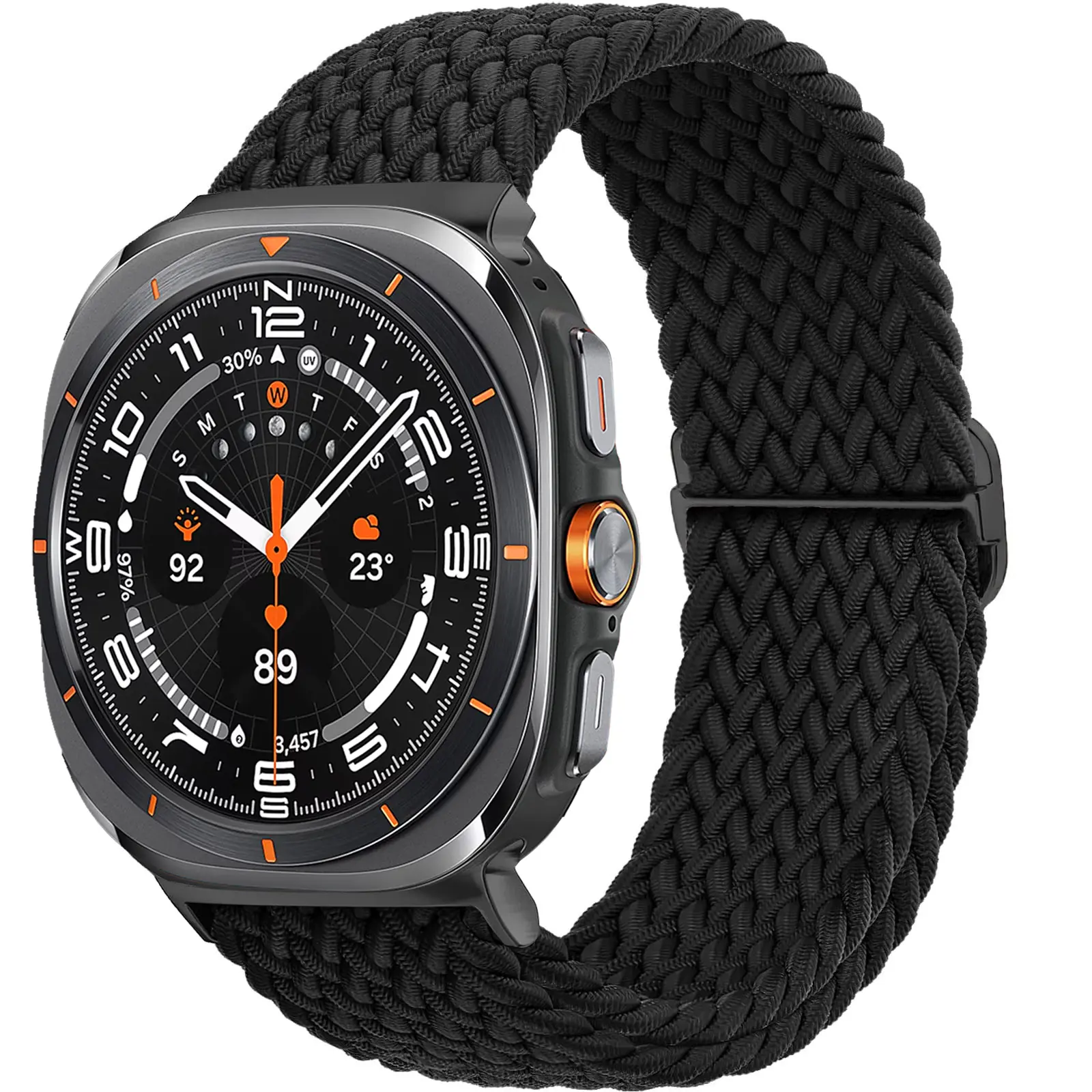 Braided Loop Band For Samsung Galaxy Watch Ultra 2024 2025 47mm, Adjustable Belt Sport Nylon Strap, Elastic Samsung Galaxy Watch 7/8 Ultra Cracelet Correa, Accessories, Wearable