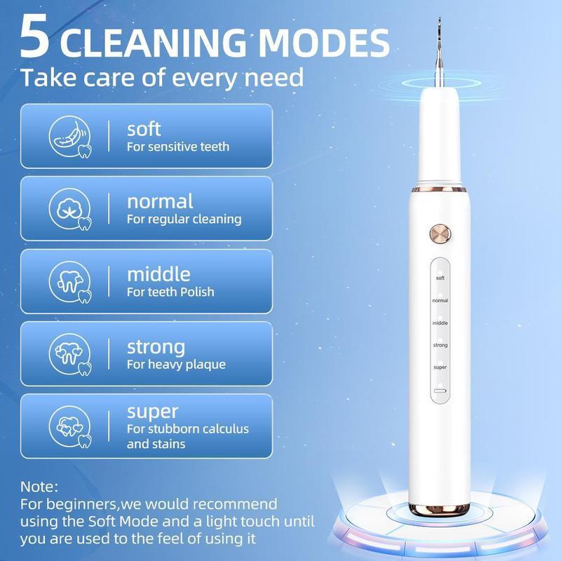 Electric Tooth Cleaning Tool Kit, Rechargeable Oral Care Set with Replacement Heads & Manual Assist, Home Teeth Cleaner, Home Dental Cleansing System