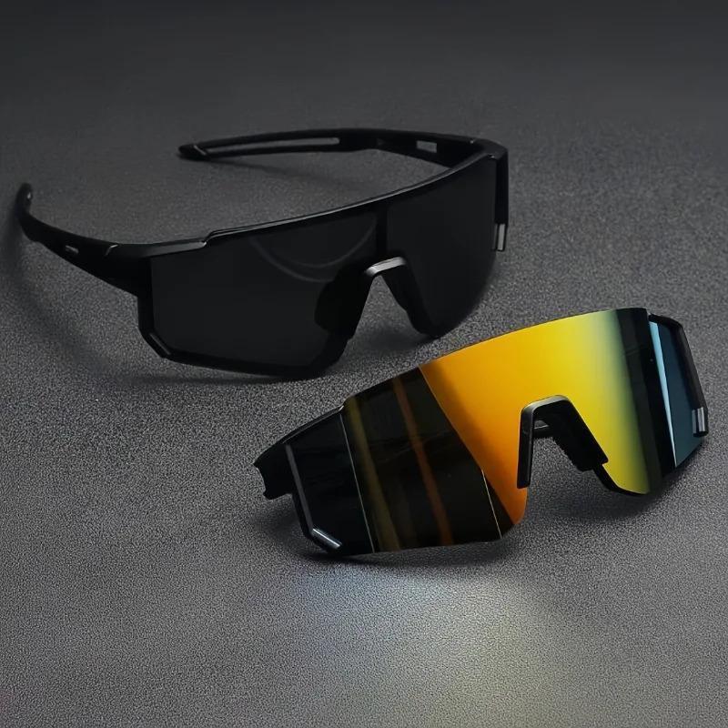 2 Pieces Unisex Sports Sunglasses – Large Fashionable Polarized Eyewear for Outdoor Activities, Cycling, and Daily Wear, Gift for Him or Her