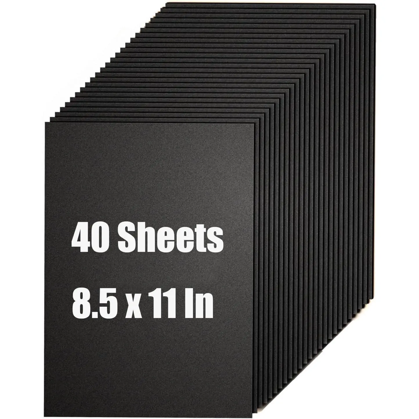 40 Sheets Black Cardstock 8.5 x 11 Inches, 200gsm Thick Cardstock for Invitations, Menus, Wedding, DIY Card Making, Stationery PrintingGift