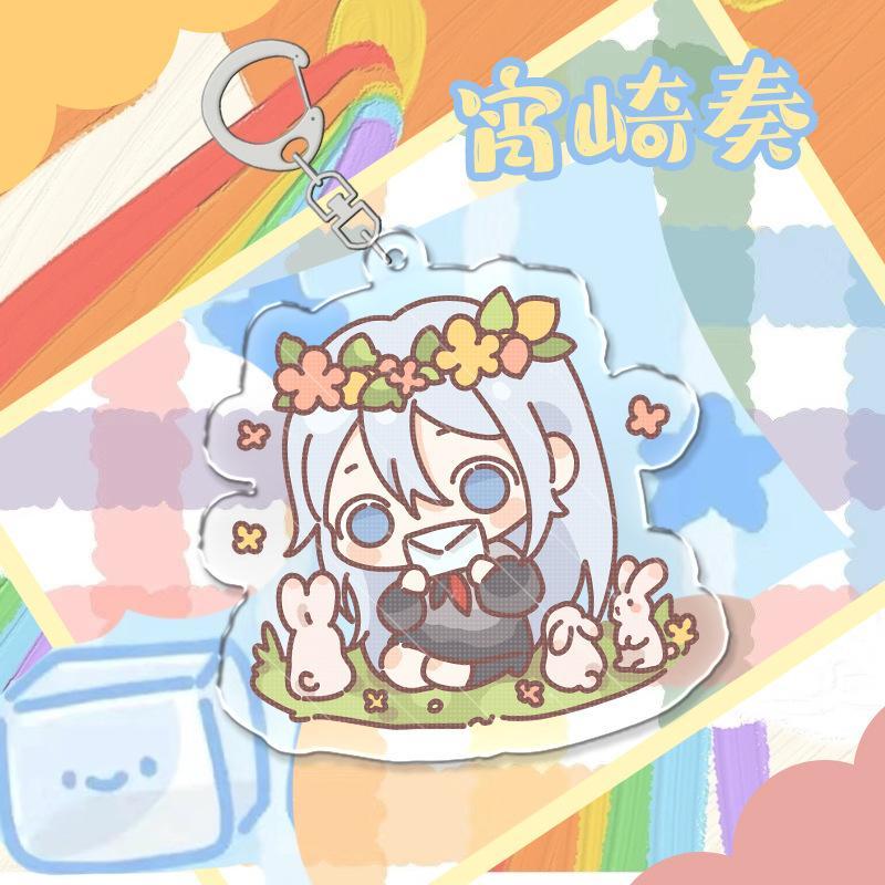 6cm Kawaii Video Game Project Sekai Colorful Stage Asahina Mafuyu Shinonome Akiyama Mizuki Yoisaki Kanade Acrylic Pendant Toy